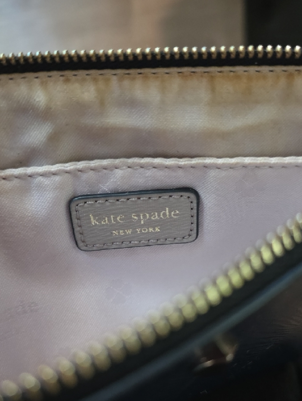 kate spade Blue Leather Wristlet with Gold Spade Accent - Picture 3 of 5